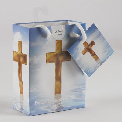 Cross Small Gift Bag with Tissue