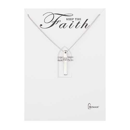 Peace Cross Necklace Stainless Steel