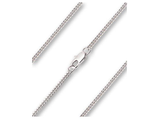 24&quot; Rhodium Curb Chain with Lobster Claw- Carded Disc.