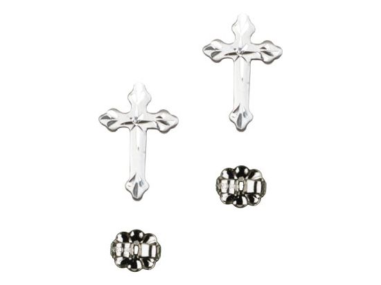 Sterling Silver Cross Post Earrings
