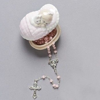 1.5&quot; Girl Rosary Box with Rosary