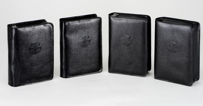 Liturgy of the Hours Leather Zipper Case Set of 4 Black
