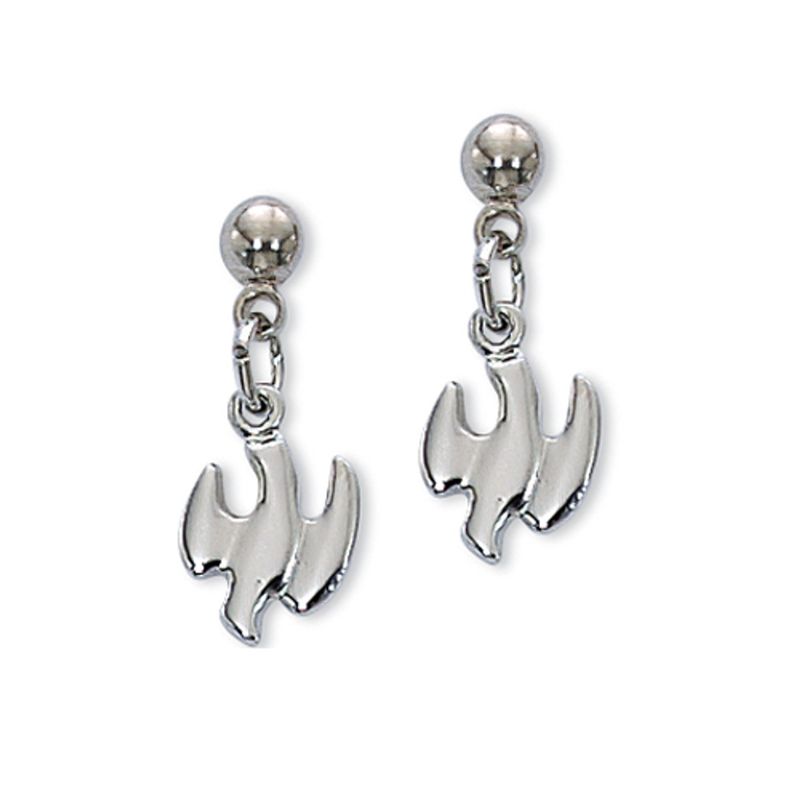 Rhodium Finish Holy Spirit Earrings