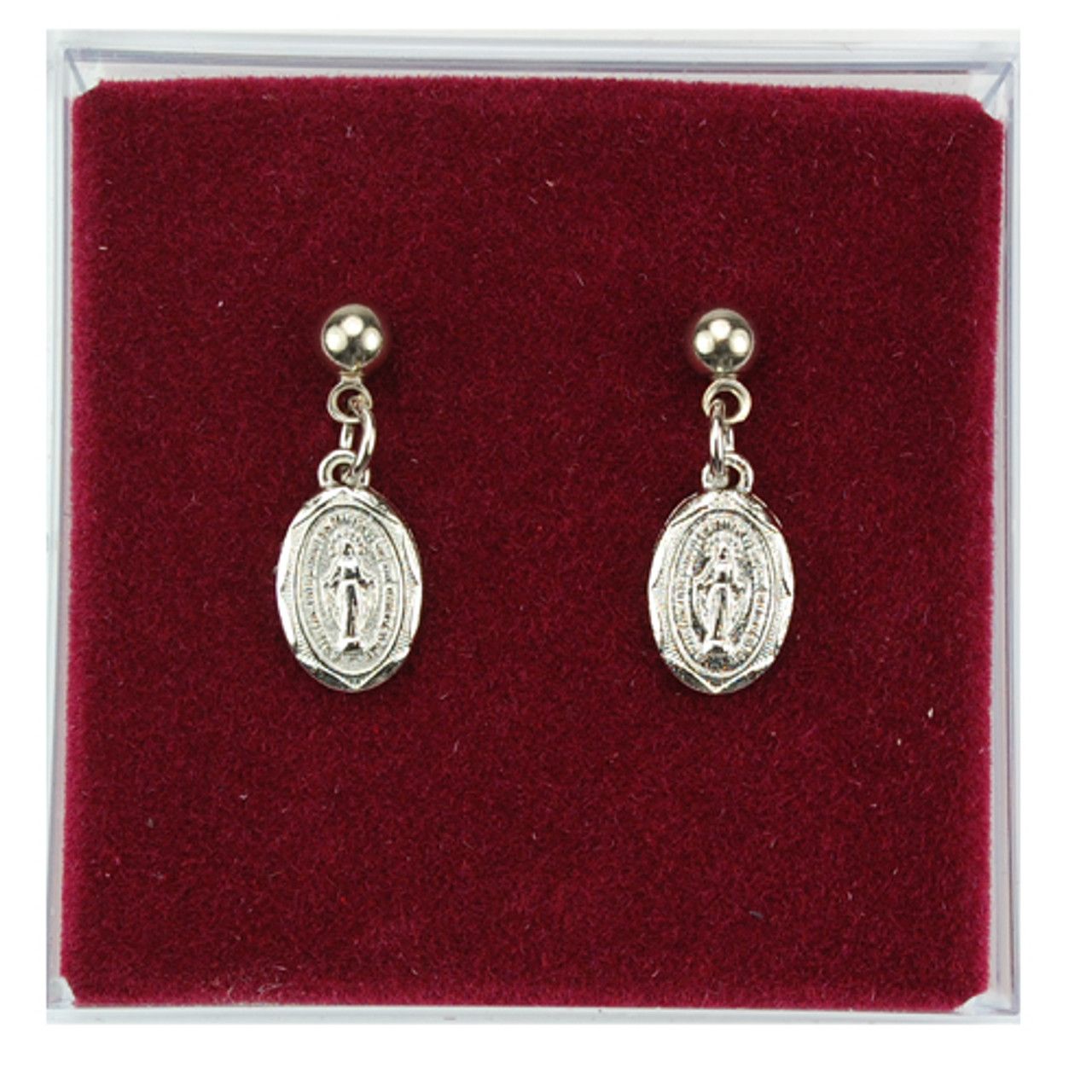 Rhodium Finish Miraculous Earrings