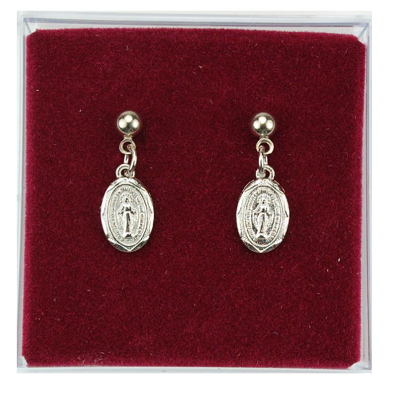 Rhodium Finish Miraculous Earrings