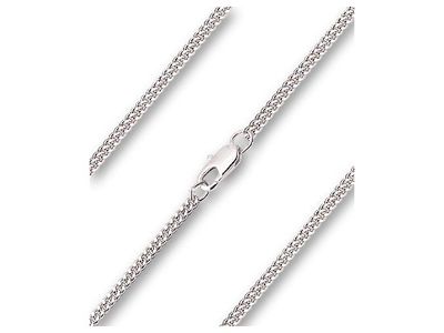 24&quot; Rhodium Curb Chain with Lobster Claw - Carded