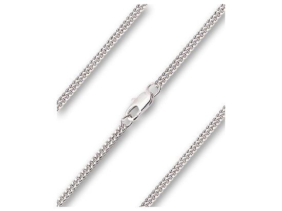 24&quot; Rhodium Curb Chain with Lobster Claw - Carded