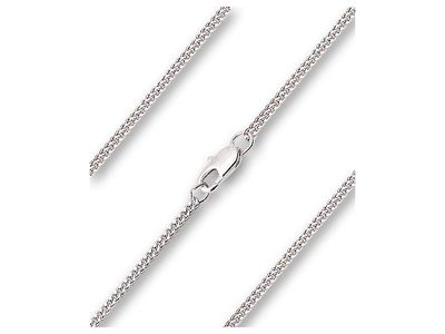 18&quot; Rhodium Curb Chain with Lobster Claw- Carded