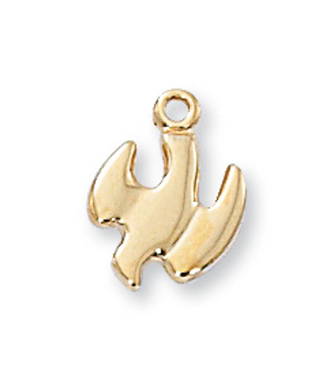 Gold Over Sterling Silver Holy Spirit Medal on 16-18¨Gold Over Brass Chain