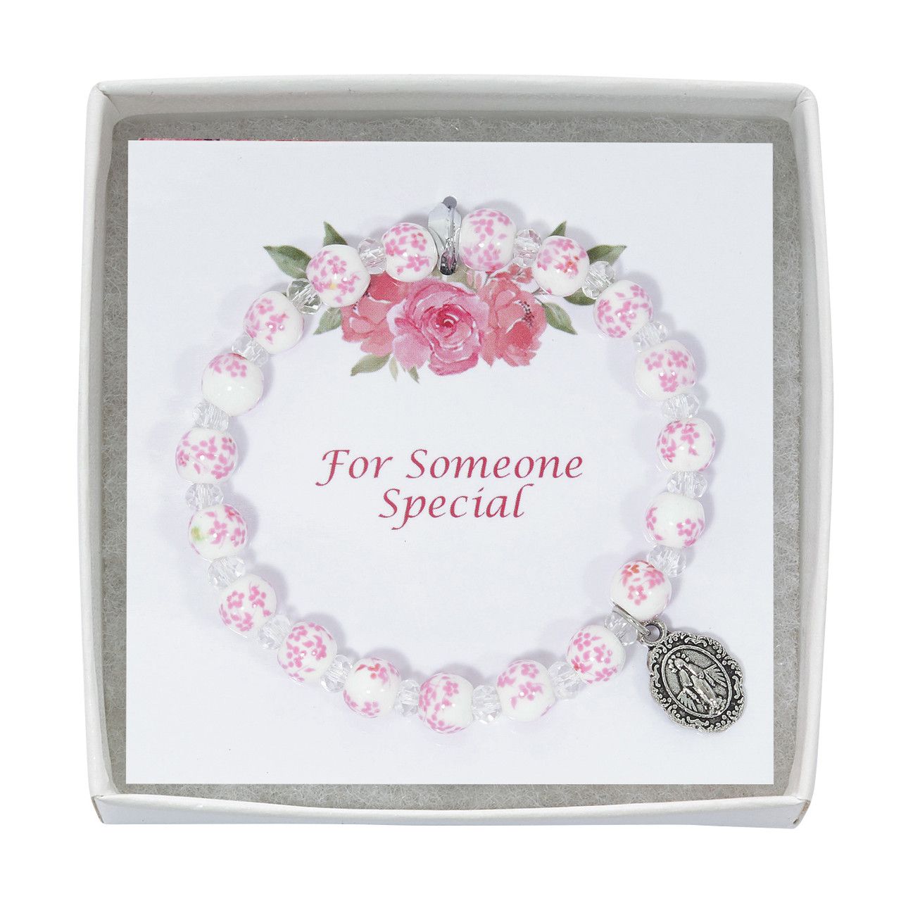 Youth Pink Ceramic Crystal Bracelet