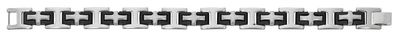 Mens Black Stainless Steel Cross Bracelet