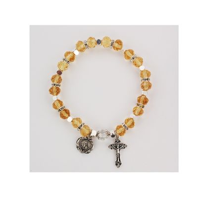 Adult Topaz Rosary Stretch Bracelet