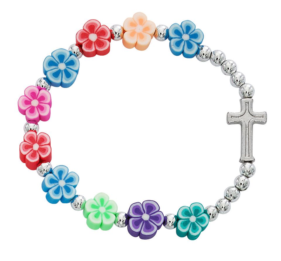 Youth Multi Color Flower Bracelet