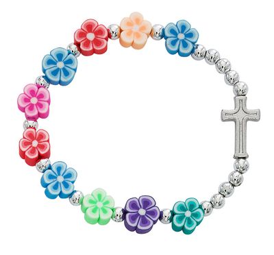 Youth Multi Color Flower Bracelet