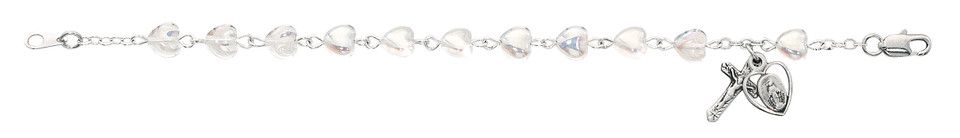 Youth Crystal Heart 6.5 inch Bracelet