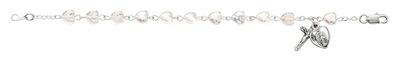 Youth Crystal Heart 6.5 inch Bracelet