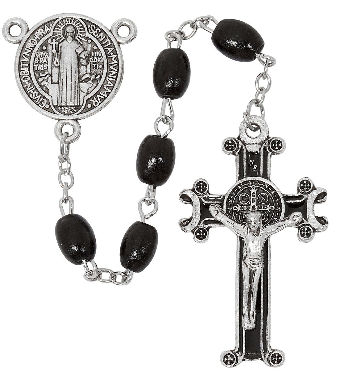 Black Wood St. Benedict Rosary