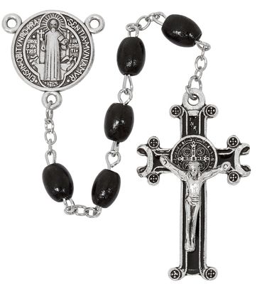Black Wood St. Benedict Rosary