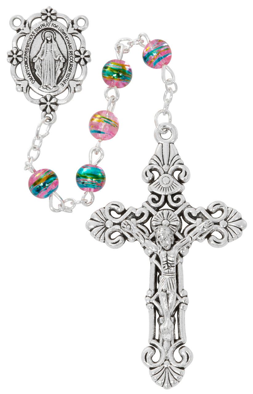 Pink Multi Color Rosary