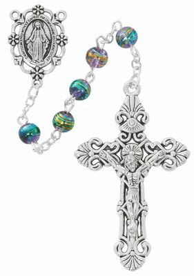 Purple Multi Color Rosary