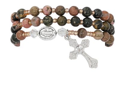 Adult Twistable Rhodonite Bracelet