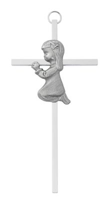 6&quot; Silver Girl Cross