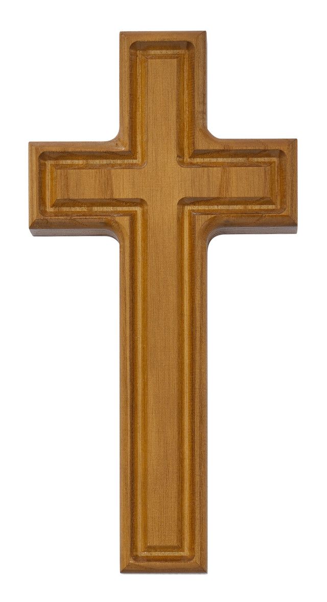 8&quot; Walnut Beveled Cross