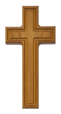 8&quot; Walnut Beveled Cross