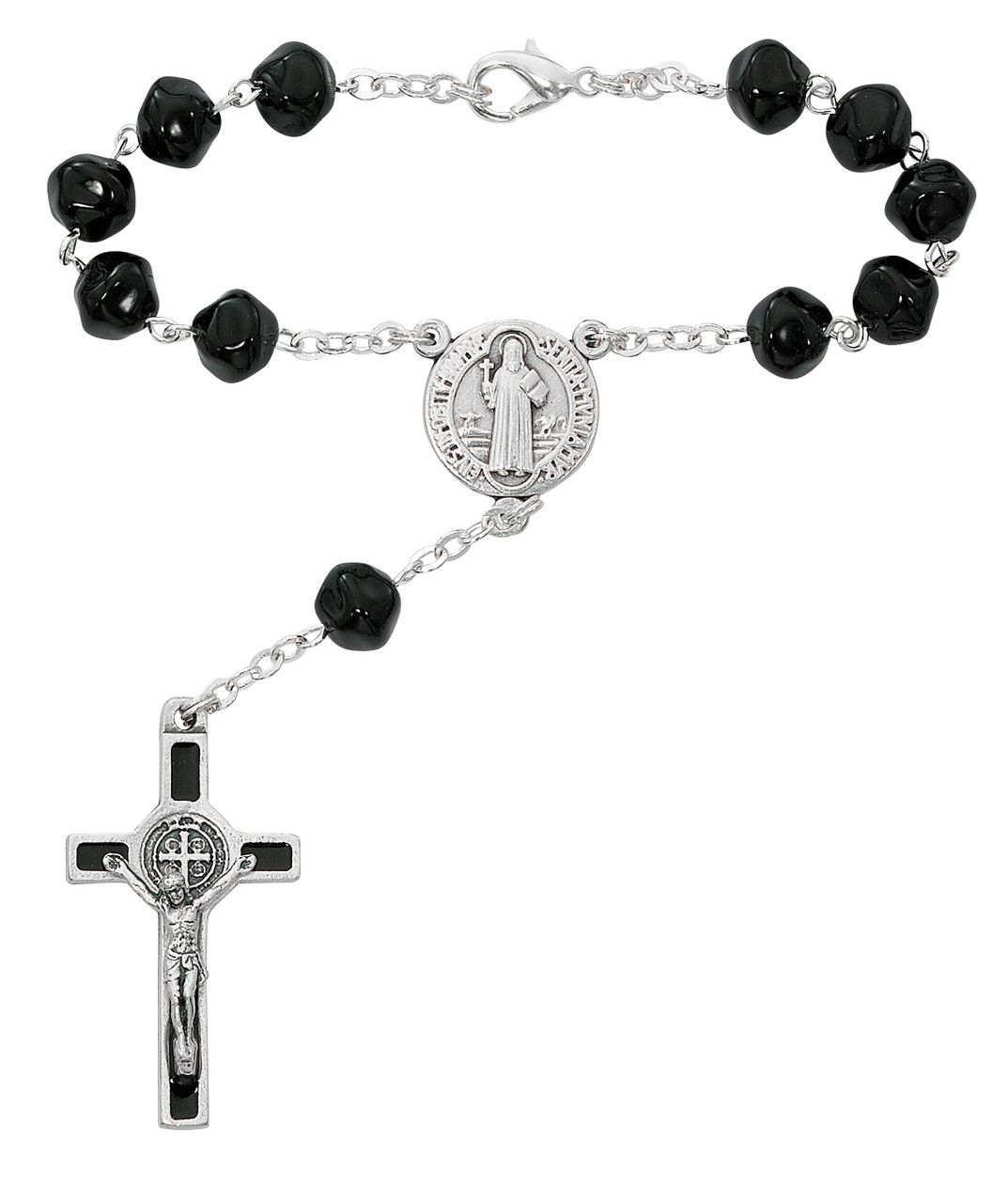 Black St. Benedict Auto Rosary