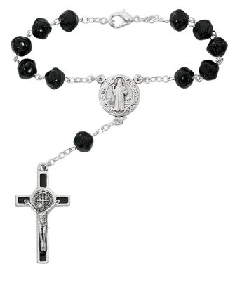 Black St. Benedict Auto Rosary