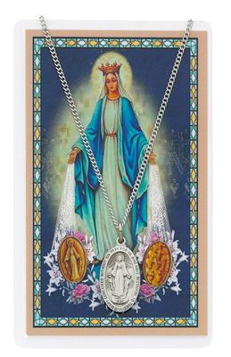 Pewter Miraculous Medals and Mary Medals