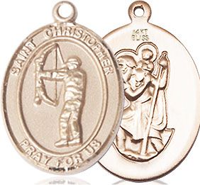 14kt Solid Gold Sports Medal of your Choice, Woman/Child&#39;s Size, Sport: Archery