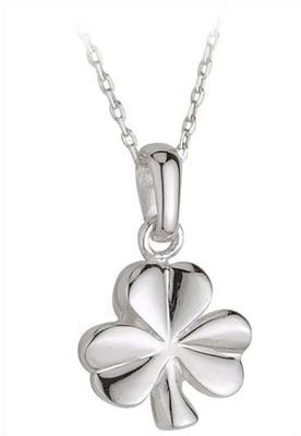 Sterling Silver Shamrock Pendant on a 18&quot; Sterling Silver Chain