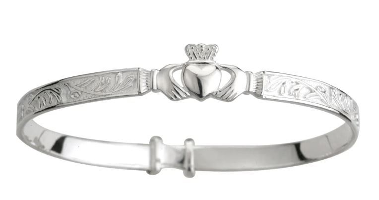 Children&#39;s Sterling Silver Claddagh Celtic Bangle
