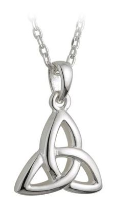 Children&#39;s Sterling Silver Trinity Knot Pendant on a 16&quot; Sterling Silver Chain