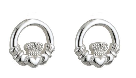 Children&#39;s Sterling Silver Claddagh Stud Earrings