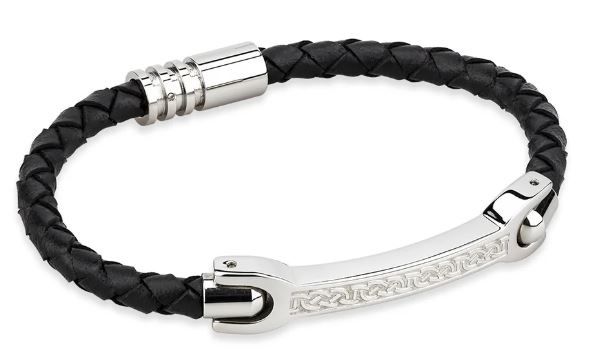 Men&#39;s Celtic Leather Bracelet