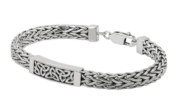 Men&#39;s Sterling Silver Heavy Trinity Knot Bracelet