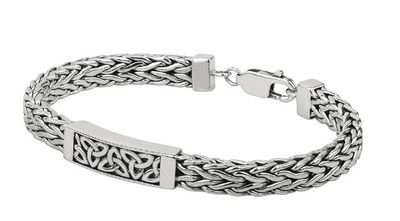 Men&#39;s Sterling Silver Heavy Trinity Knot Bracelet