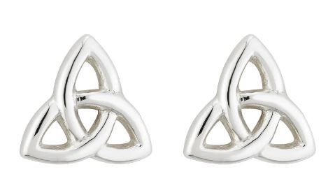 Sterling Silver Tiny Trinity Knot Stud Earrings