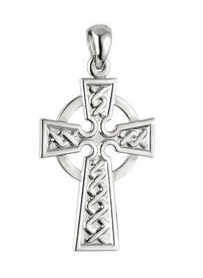 Sterling Silver Small Celtic Cross Pendant on a 18&quot; Sterling Silver Chain