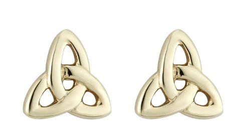 Gold Plated Trinity Knot Stud  Earrings