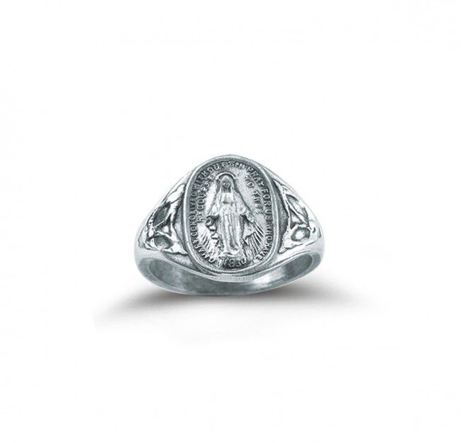 Sterling Silver Miraculous Medal Ring