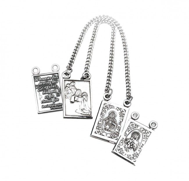 Sterling Silver 2pc. Scapular with Chain