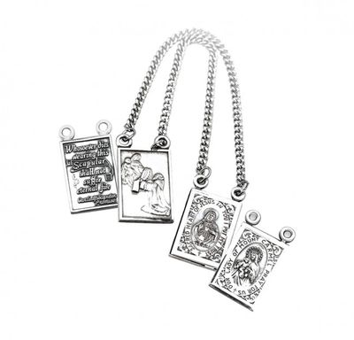 Sterling Silver 2pc. Scapular with Chain