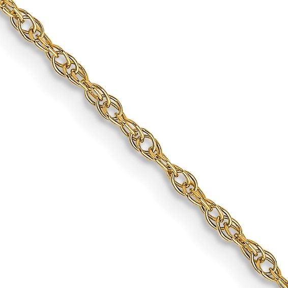 14kt Gold 16&quot; 1.15mm Cable Rope with Spring Ring Clasp Chain Disc.