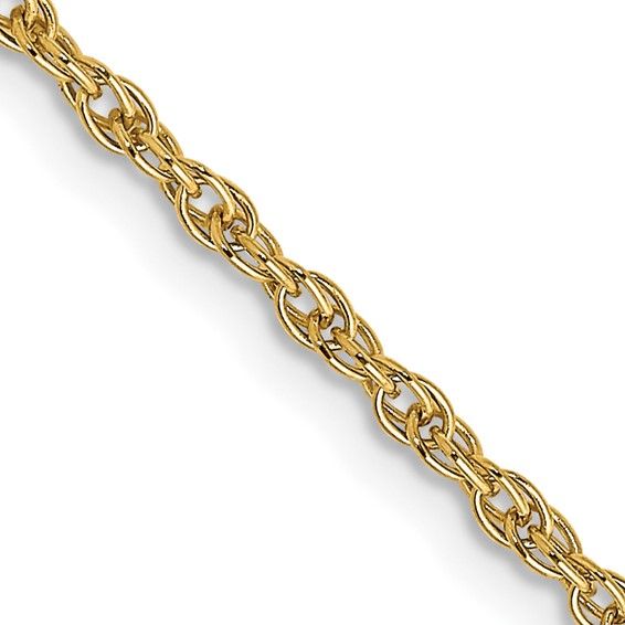 14kt Gold 24&quot; 1.55mm Cable Rope with Spring Ring Clasp Chain Disc.