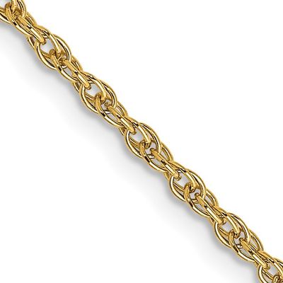 14kt Gold 24&quot; 1.55mm Cable Rope with Spring Ring Clasp Chain Disc.