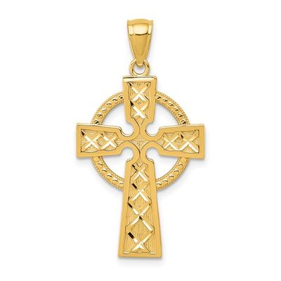 14kt Gold Celtic Cross Pendant