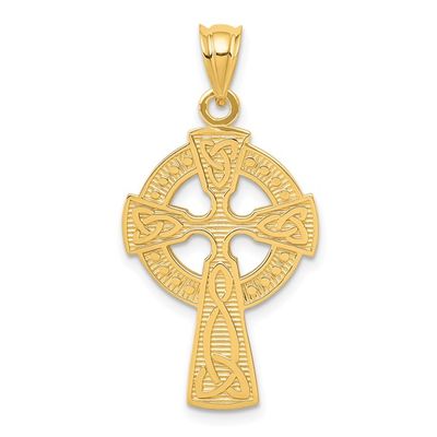 14kt Gold Celtic  Cross Pendant